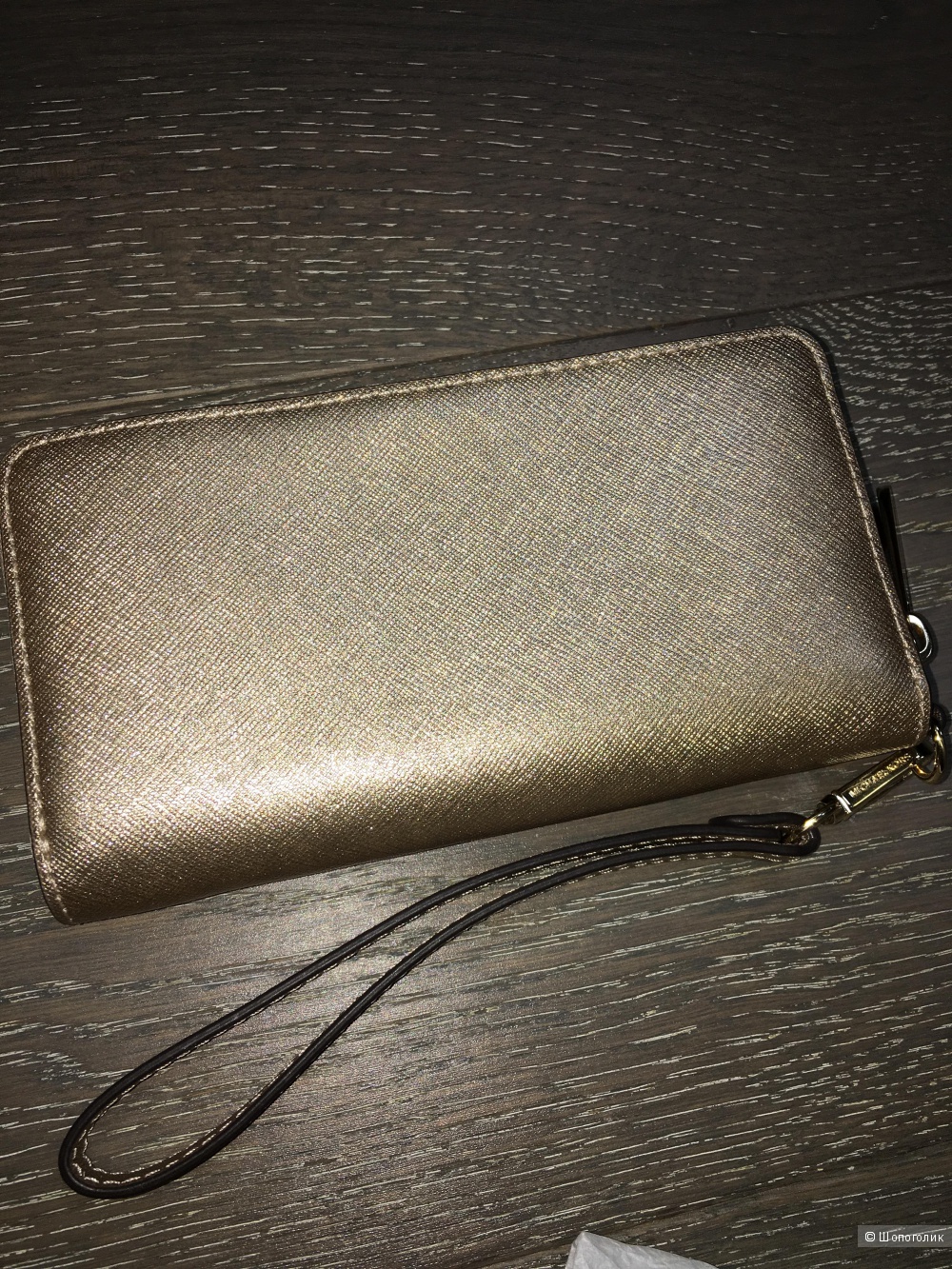 Кошелек Michael Kors, золотой металлик, оригинал