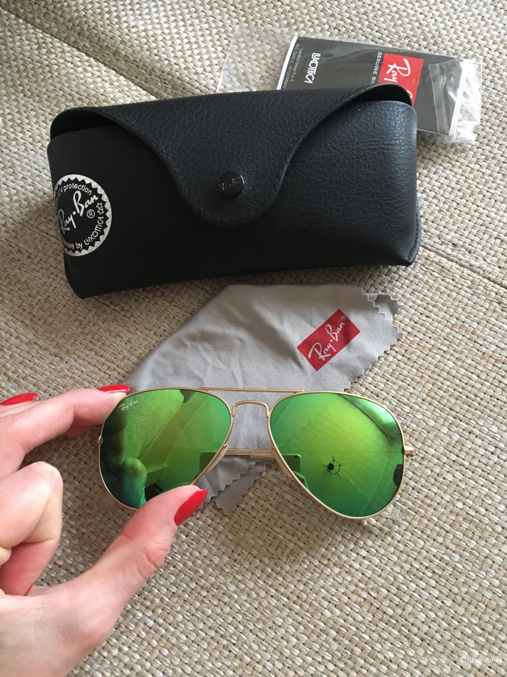 Очки Ray Ban RB3025 Aviator large metal, размер 55