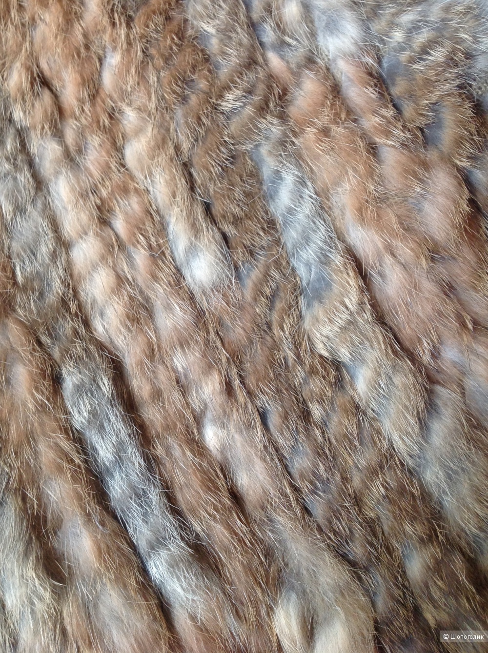 Меховой жилет из вязаного кролика 3 suisses, размер 42-44.