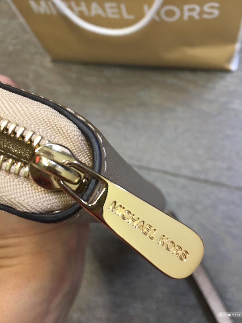 Кошелек Michael Kors, золотой металлик, оригинал
