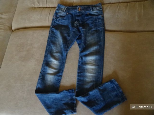 Узкие джинсы с потёртостями, "H&M", размер 44, б/у