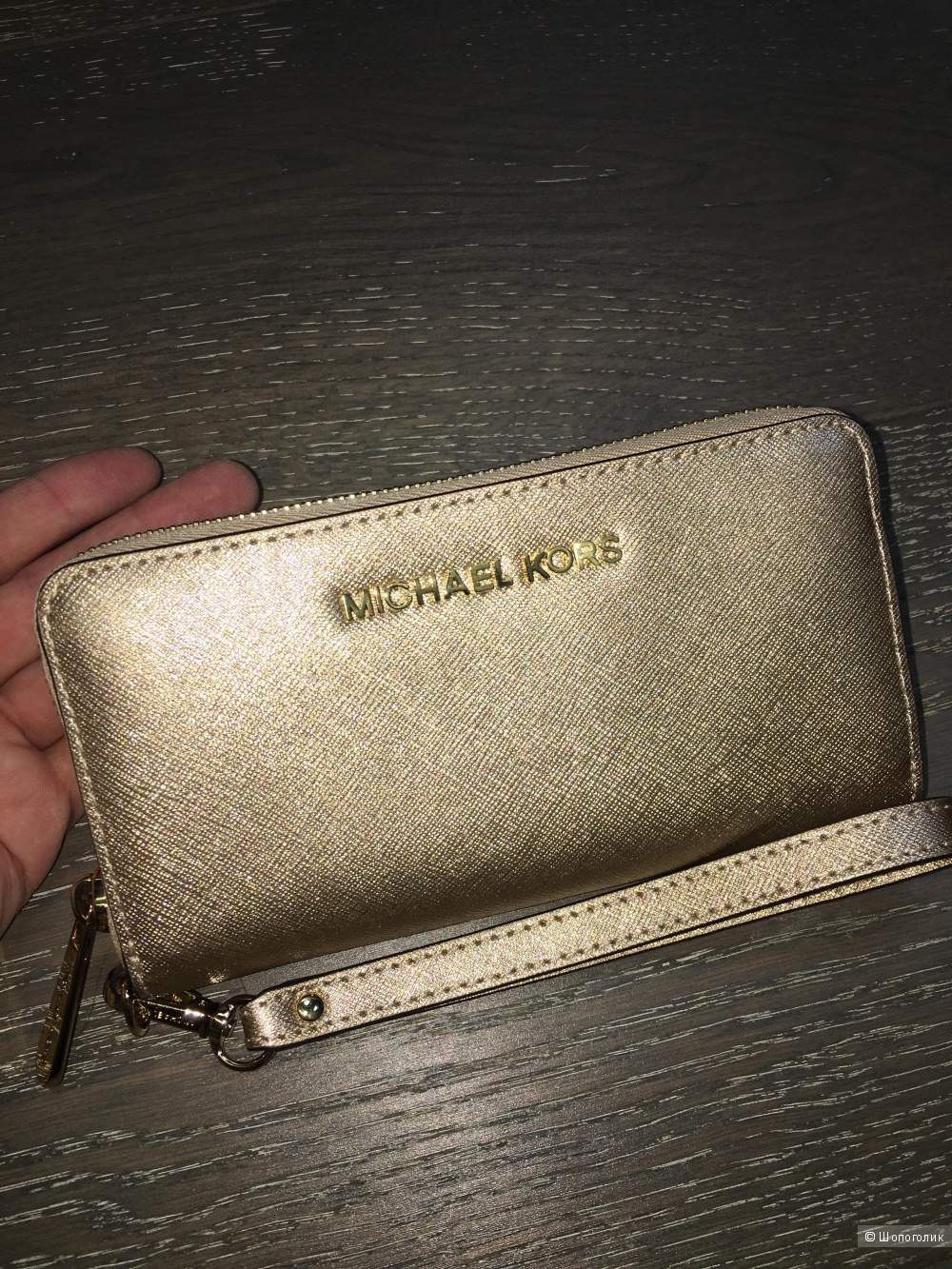 Кошелек Michael Kors, золотой металлик, оригинал