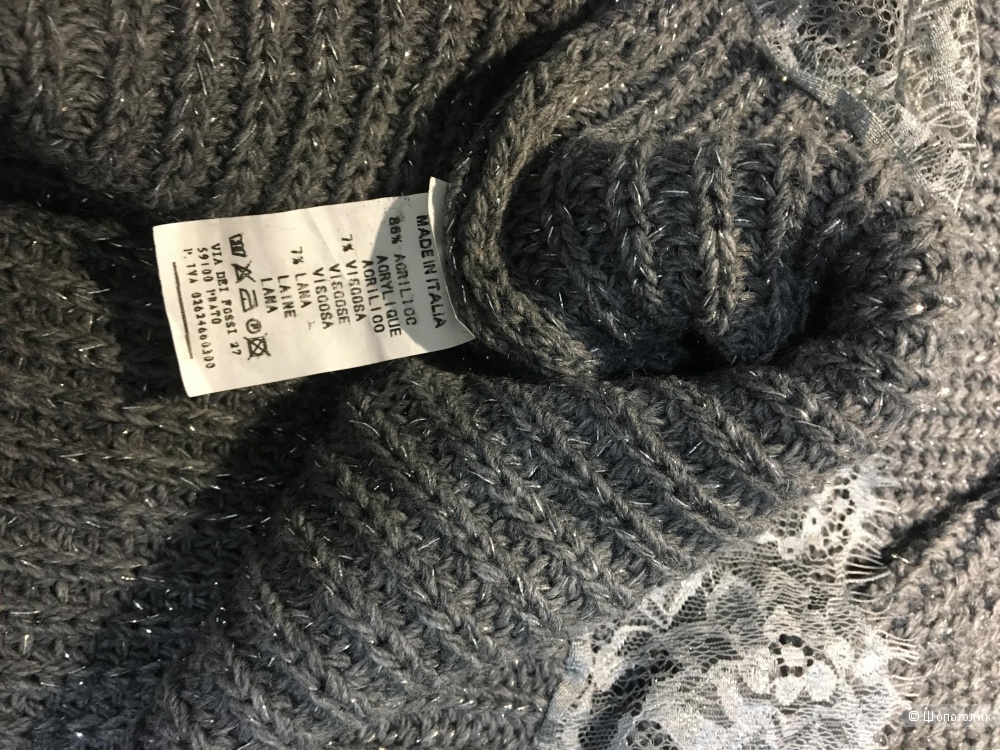 Платье с кружевом Италия, one size, акрил