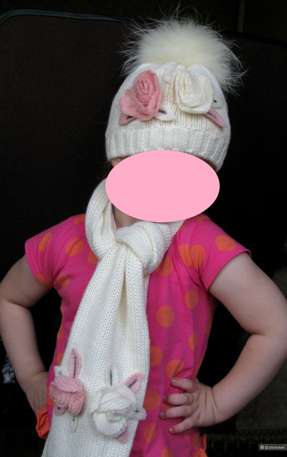 Новый комплект Pinetti (шапка+ шарф) для девочки на 2-3 года