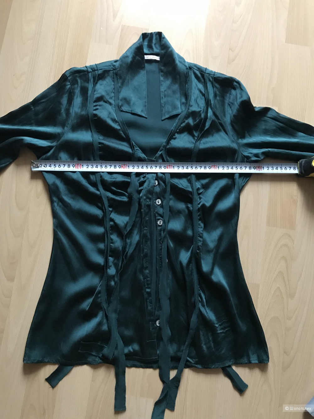 Шелковая блузка-рубашка 46 рр