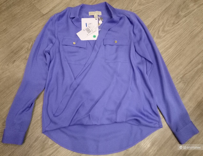 Новая шелковая блузка с запАхом Michael Michael Kors, размер S (RU 44/44+)