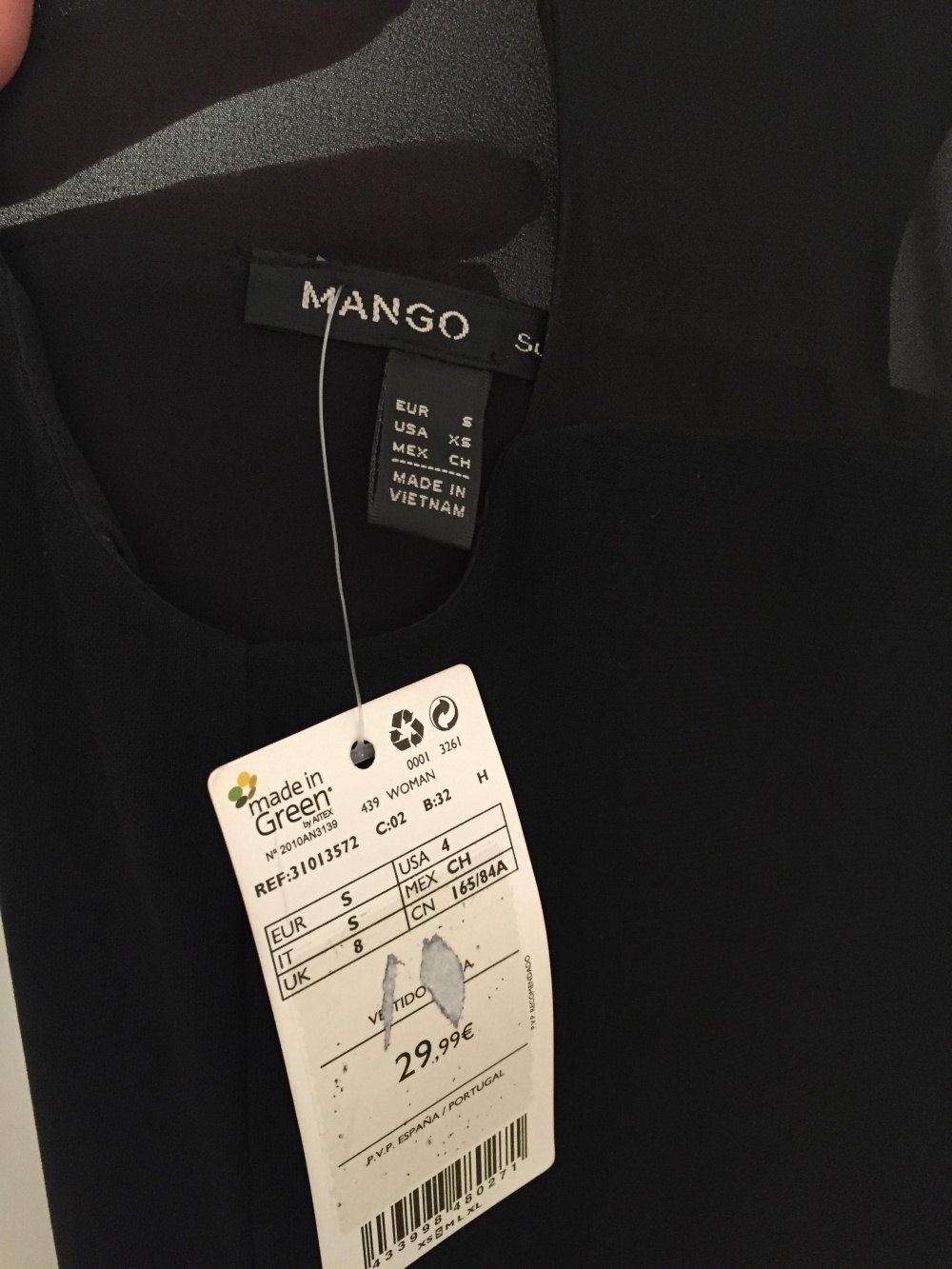 Маленькое чёрное платье Mango размер S