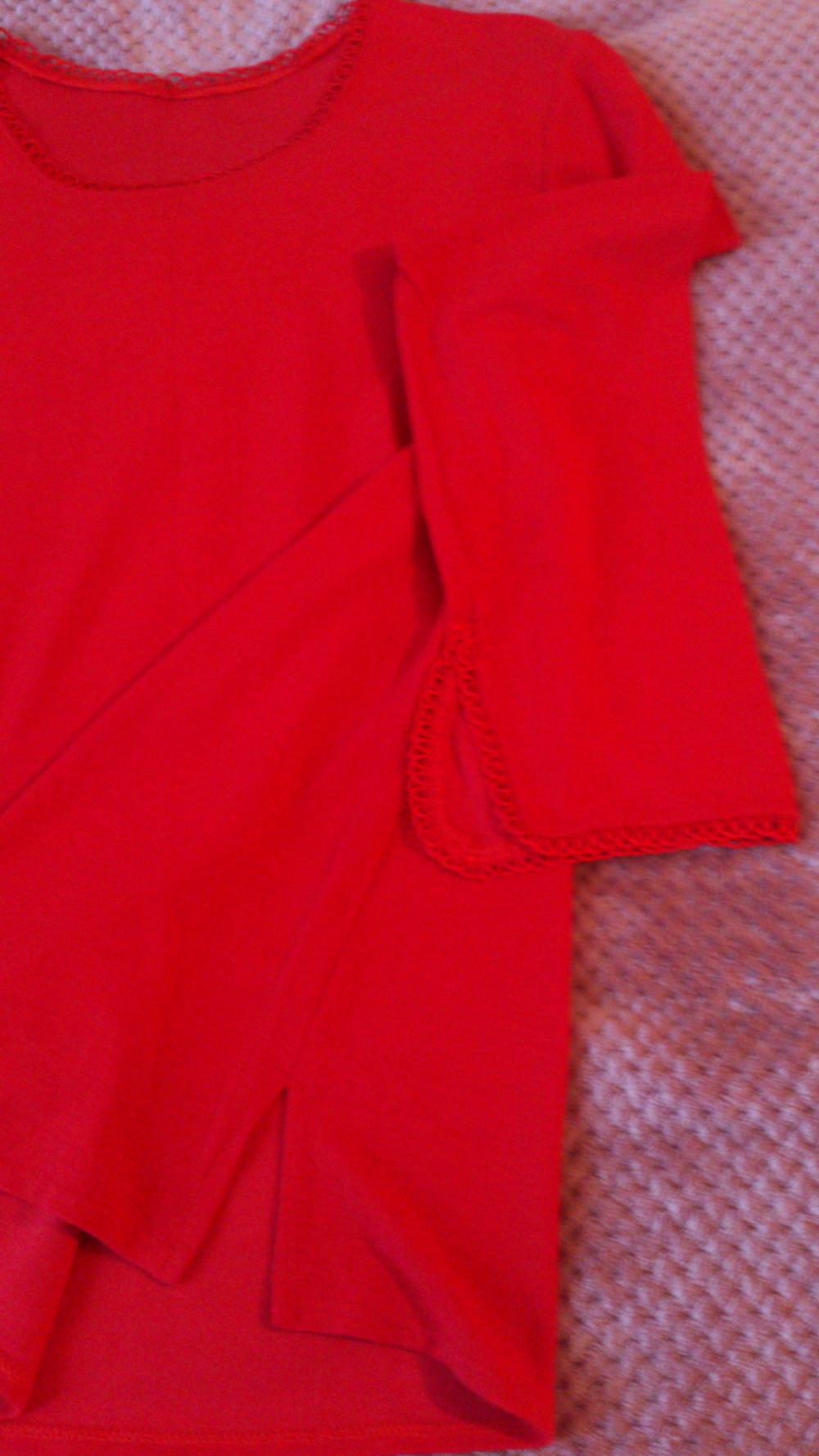 Кофта = туника красная, размер 50-54, Турция