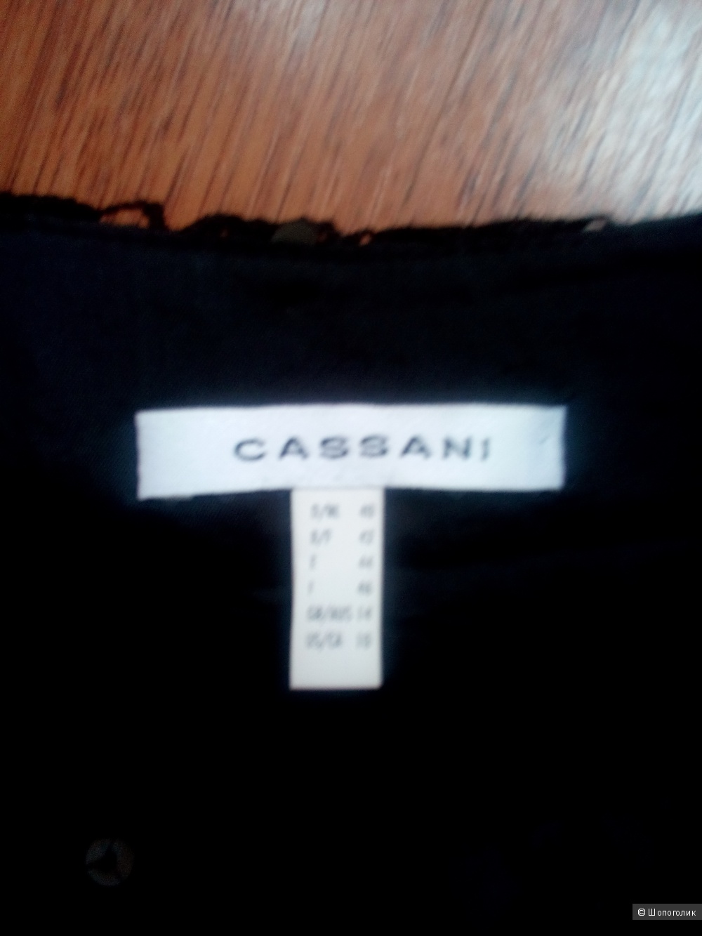 Платье черное коктейльное CASSANI Италия в размере 46IT 40В(46-48)