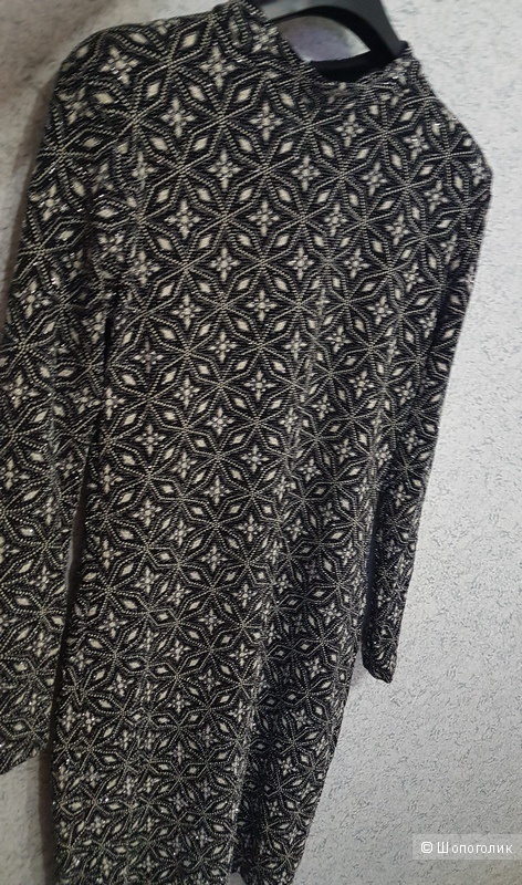 Платье River Island Long Sleeve Glitter Bodycon, 40 EUR, 14 UK, на 46 росс