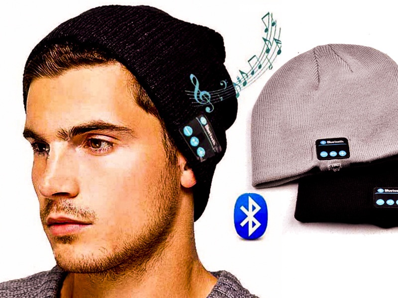 Шапка серая с Bluetooth