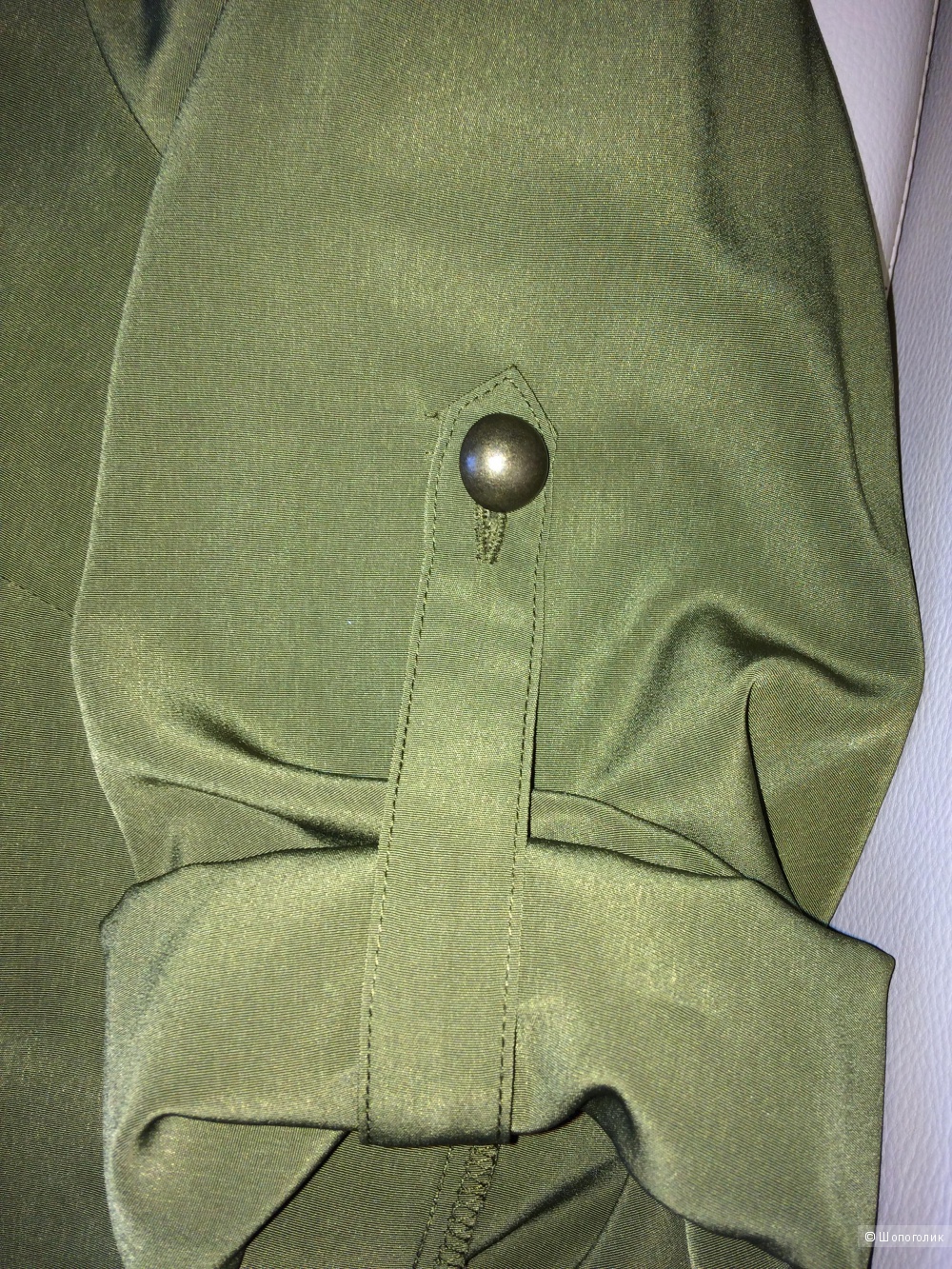 Платье хаки с металлическими пуговицами Sheego 48-50 размер