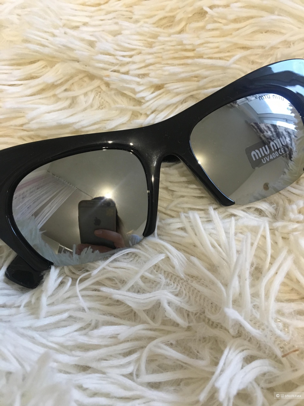 Зеркальные Итальянские солнцезащитные очки Miu Miu
