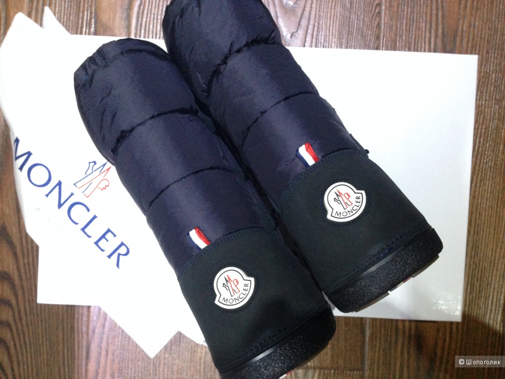 MONCLER зимние сапоги на шнуровке-луноходы -сноубутсы для девочки р.32-33-34 .Новые