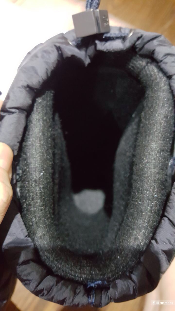 MONCLER зимние сапоги на шнуровке-луноходы -сноубутсы для девочки р.32-33-34 .Новые