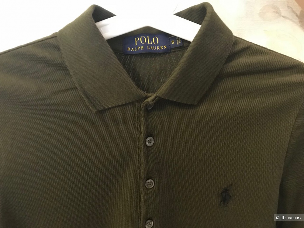 Поло Ralph Lauren с длинным рукавом, размер S, цвет Olive