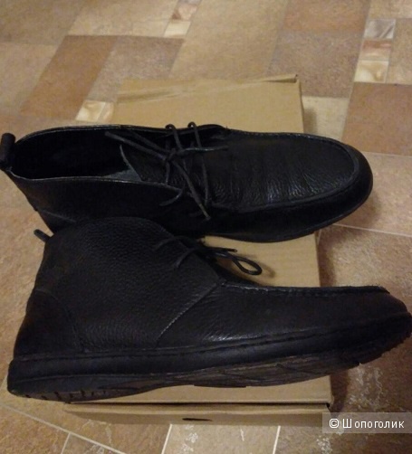 Мужские ЧЕРНЫЕ кожаные ботинки Lakewood Chukka Boots, 41р-р