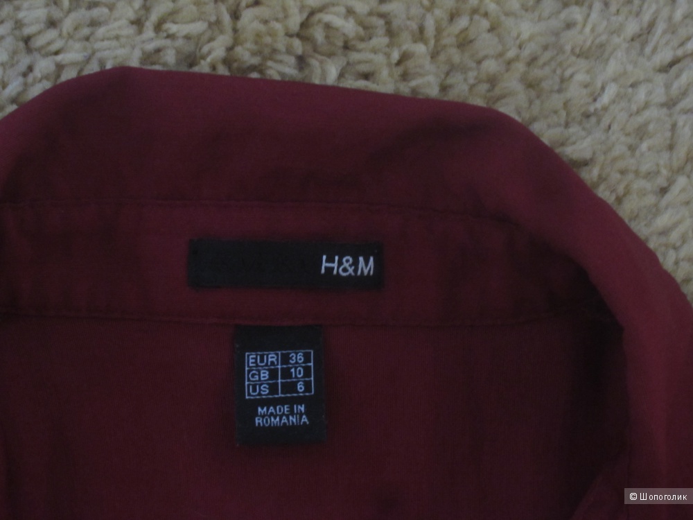 Рубашка H&M, размер 36 EUR, 42-44 рос.