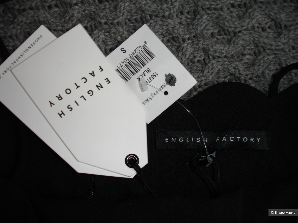 Топ с волнистой окантовкой ENGLISH FACTORY, размер S, новый