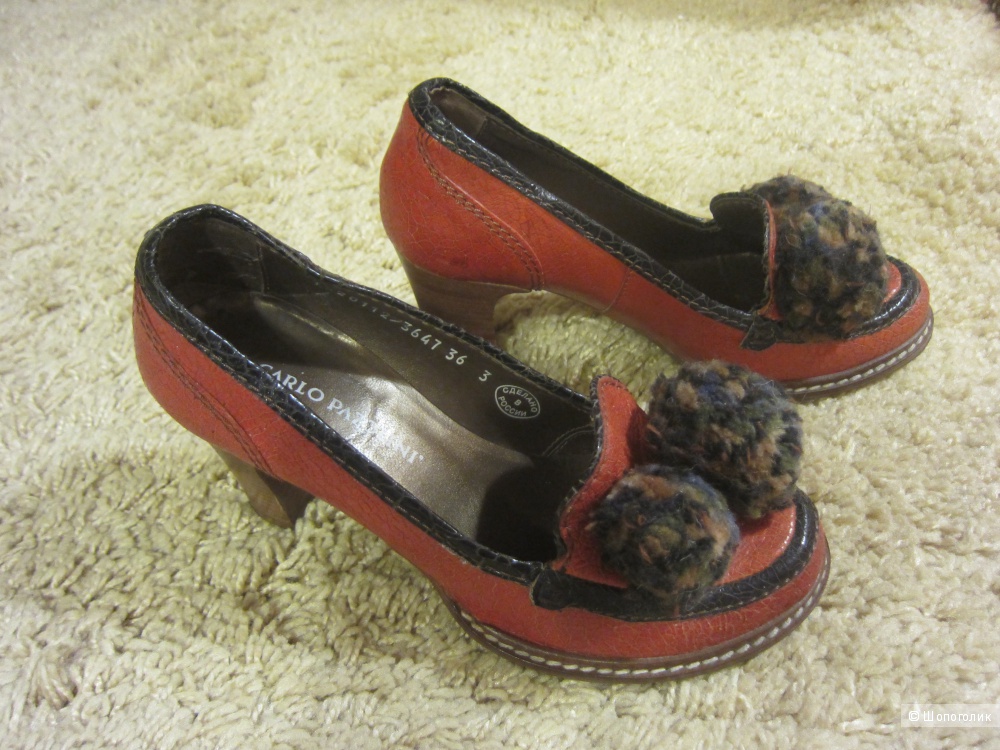 Кожаные туфли Carlo Pazolini, размер 36,5-37