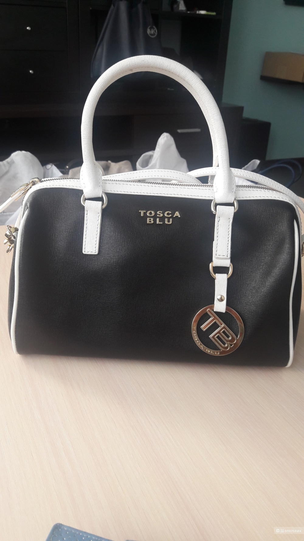Сумка кожаная Tosca blu, б/у