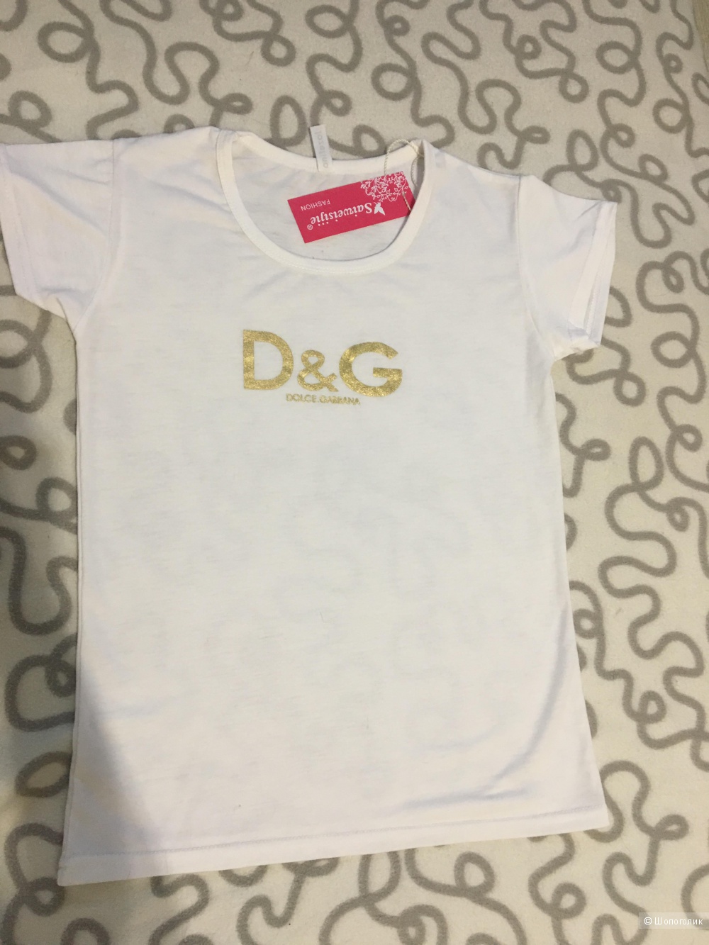 Футболка D&G, S, хлопок/стрейчевая нить