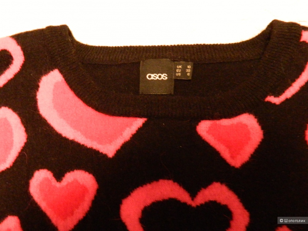 ASOS Jumper With Falling Hearts, 10 UK (36 EU)