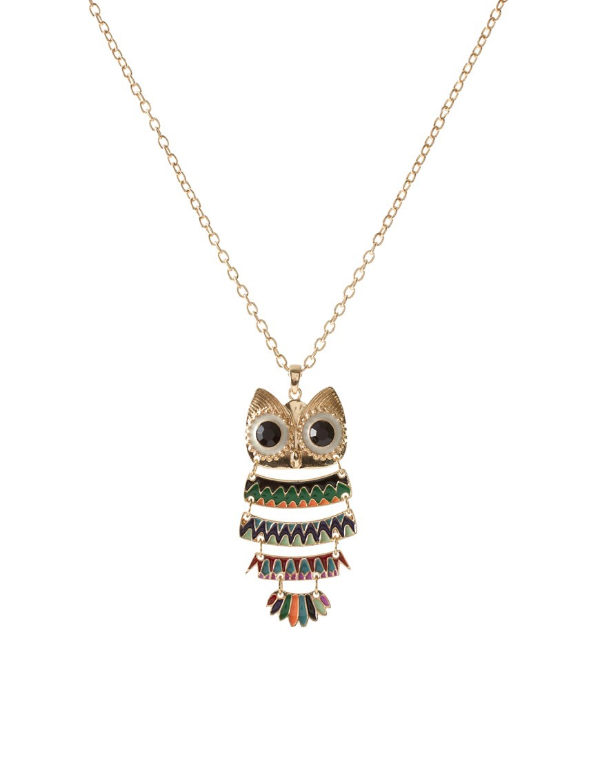 River Island Articulated Milly Owl Necklace