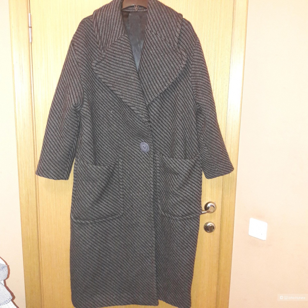 Пальто шерстяное oversize размер 48