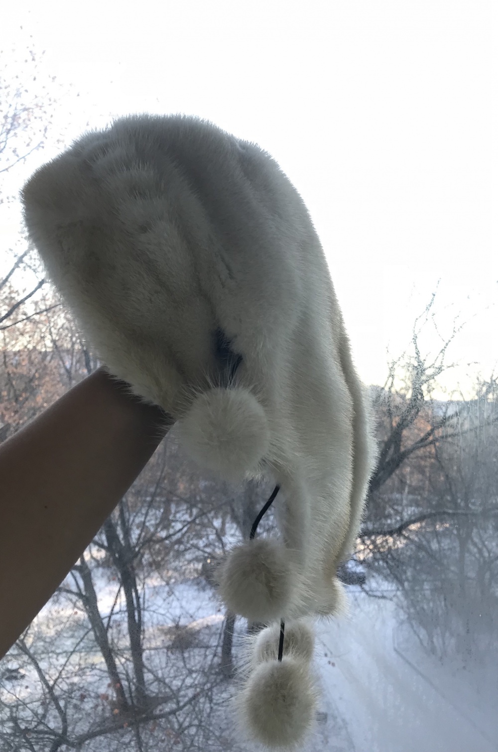 Шапка из натуральной цельной норки