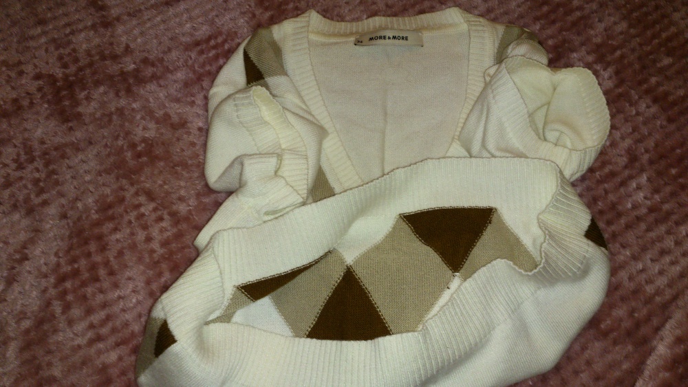 Кофта = пуловер с коротким рукавом MORE & MORE, размер 34 (нем) = 40-42 (рос), Германия