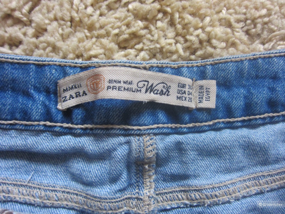 Джинсовая мини-юбка Zara, европейский размер 36, рос. размер 42