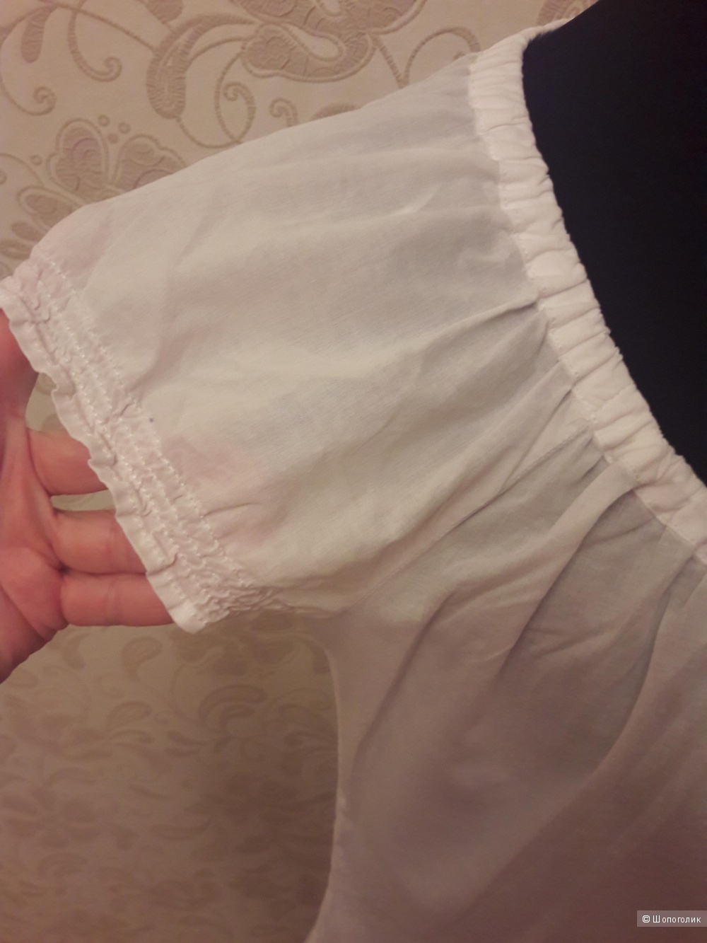 ESPRIT: белая хлопковая рубашка на завязках, оригинал, 46-48