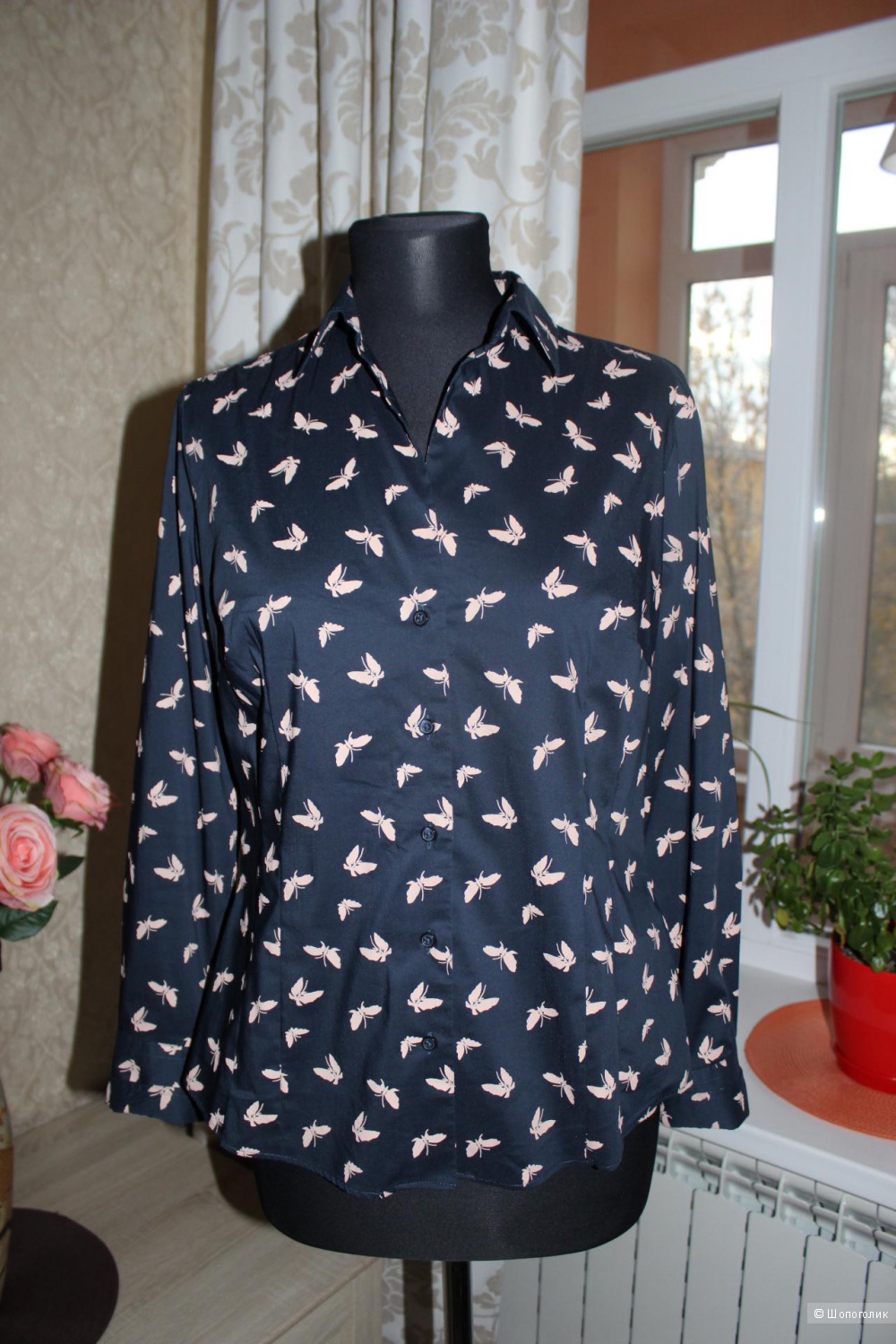 Блуза-рубашка MARKS&SPENCER, размер 46-48