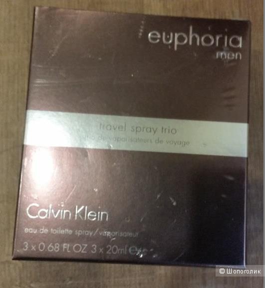 Туалетная вода Euphoria Men Calvin Klein для мужчин 3х20 мл