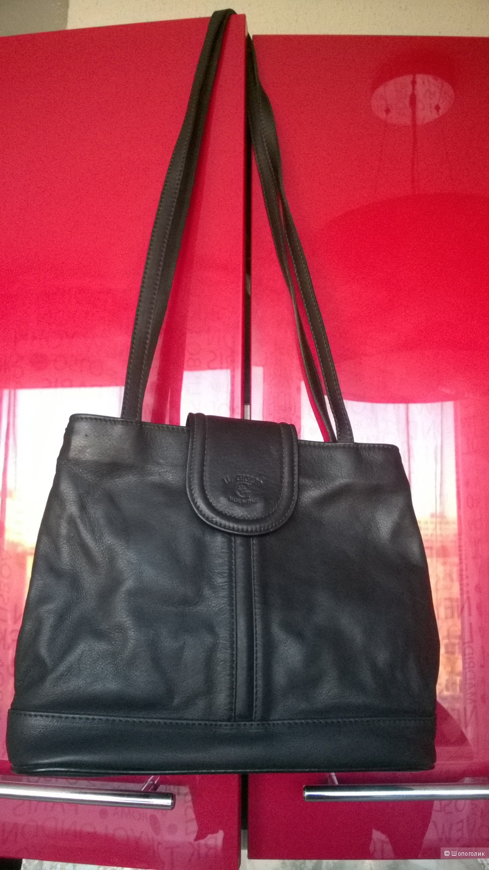Новая кожаная сумка, итальянская, без бренда