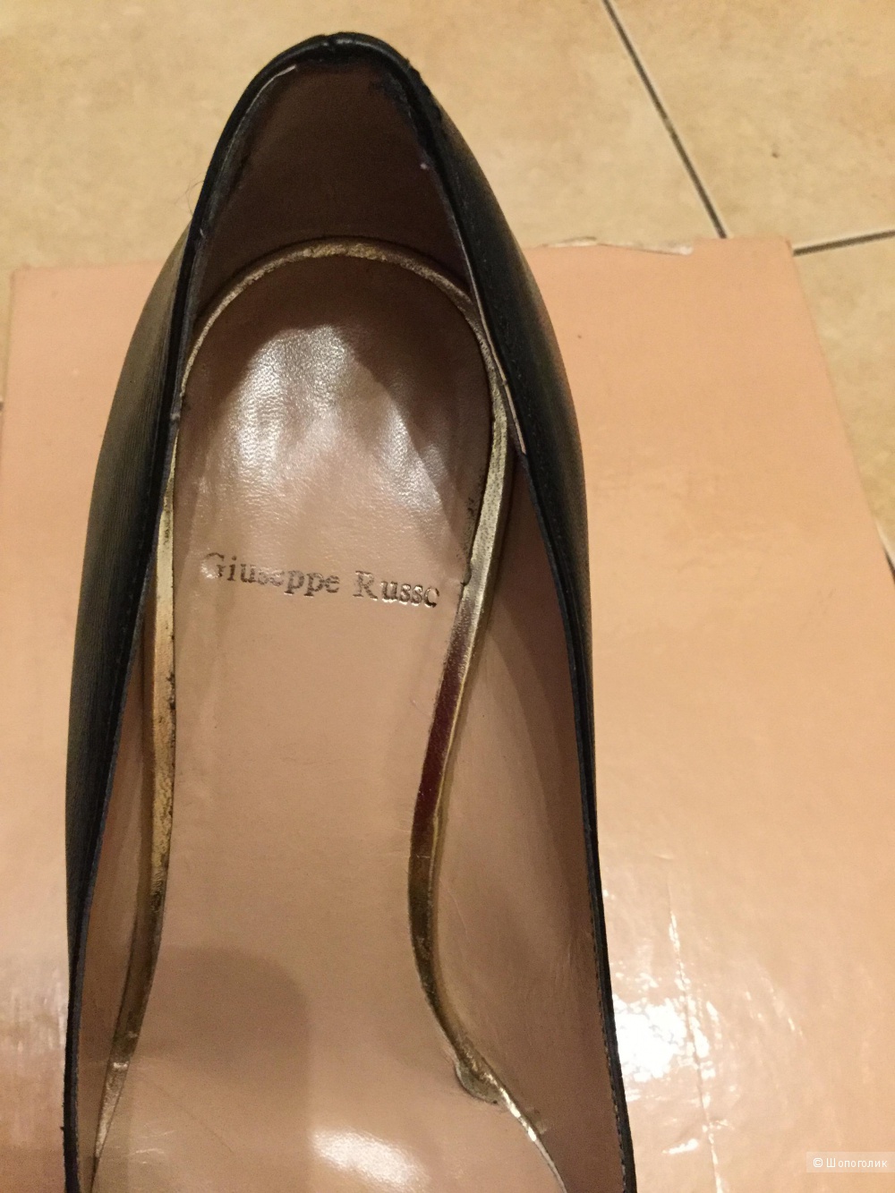 Нарядные чёрные Туфли Giuseppe Russo 35,5 р-р