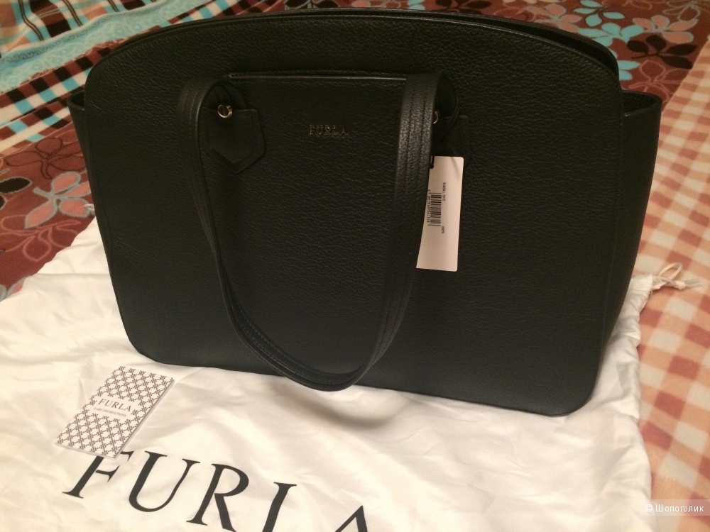 Новая чёрная сумка Furla Giada большая, оригинал