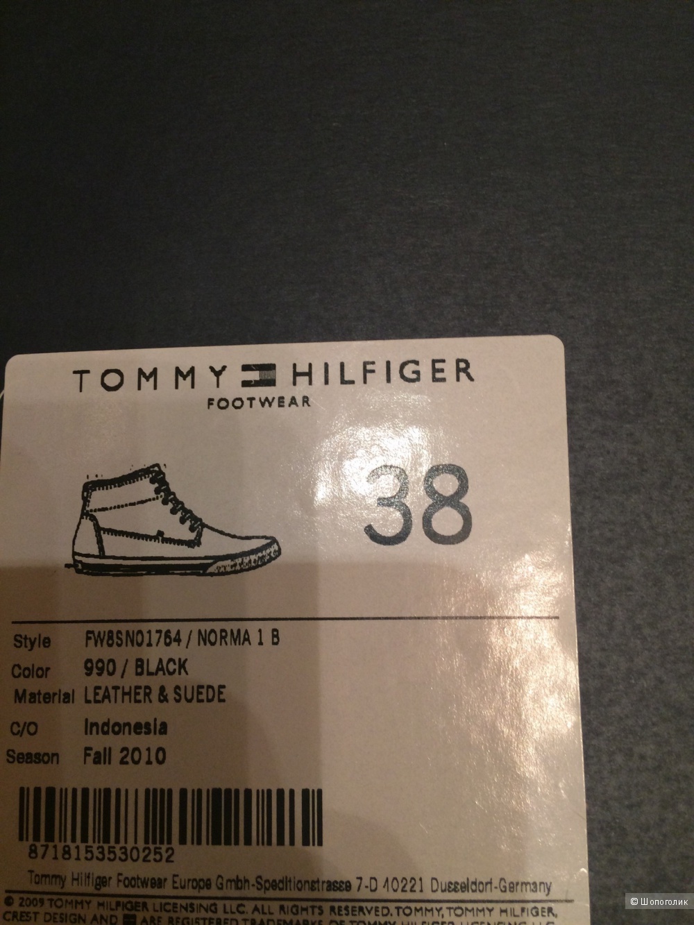 Ботинки Tommy Hilfiger, 38 размер.