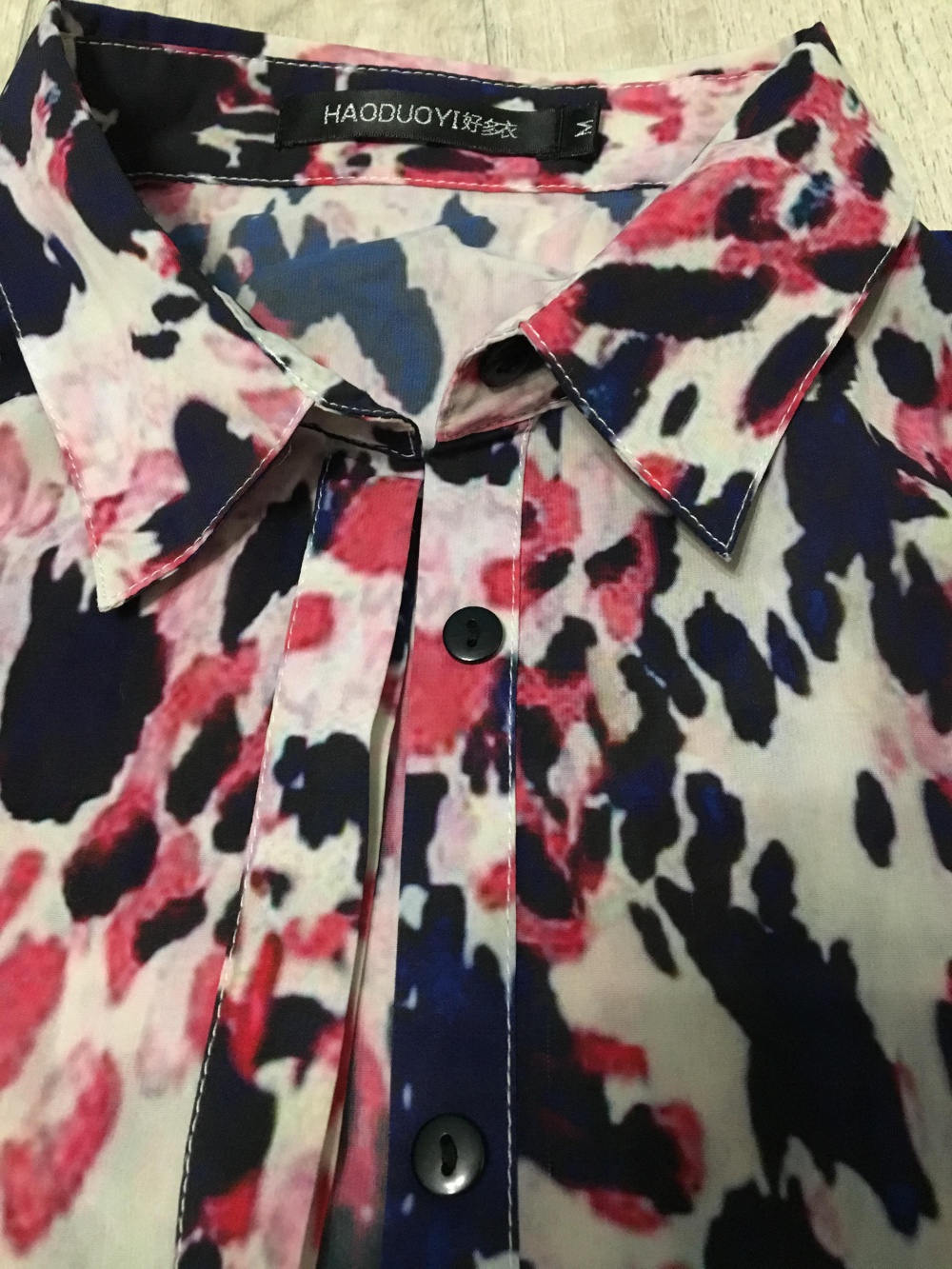 Новая удлиненная блузка-рубашка с принтом, размер М