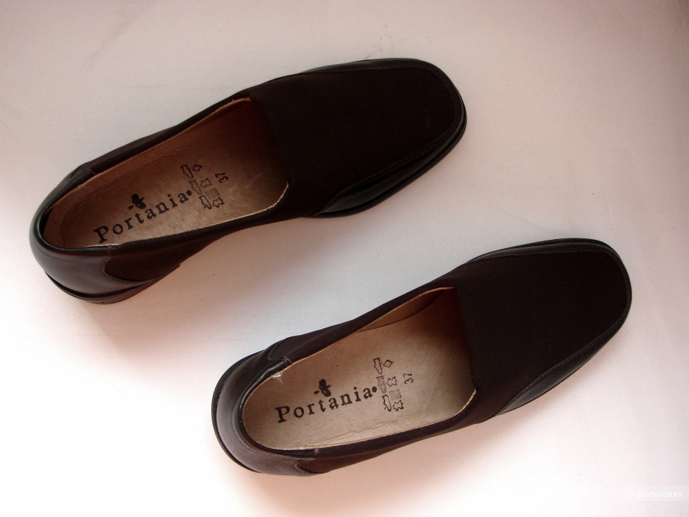 Кожаные туфли-ботинки, 37 размер, portania