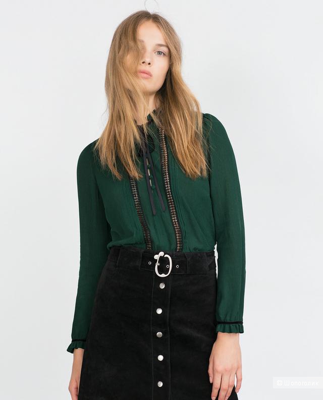 Зеленая блуза Zara xs