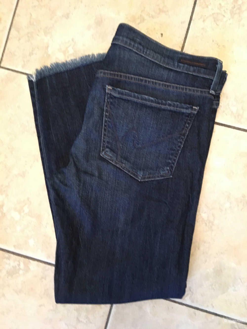 Темно-синие укороченные джинсы Citizens of Humanity размер 30