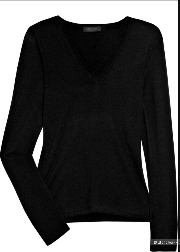 Черный кашемировый пуловер Calvin Klein Collection размер L (на M/S)
