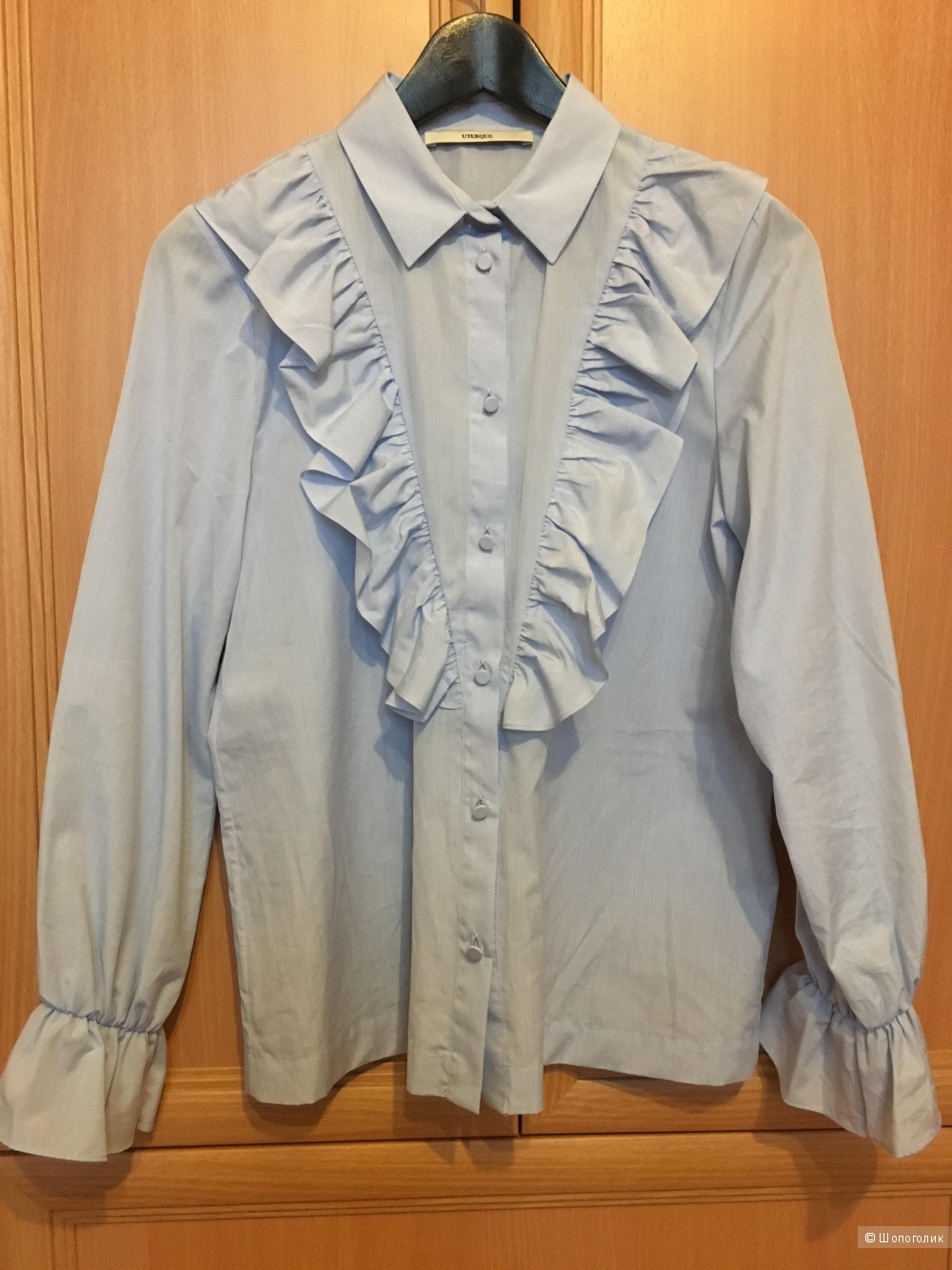 Голубая рубашка Uterque размер S