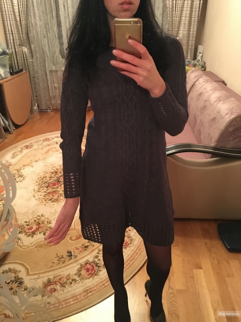 Зимнее платье S