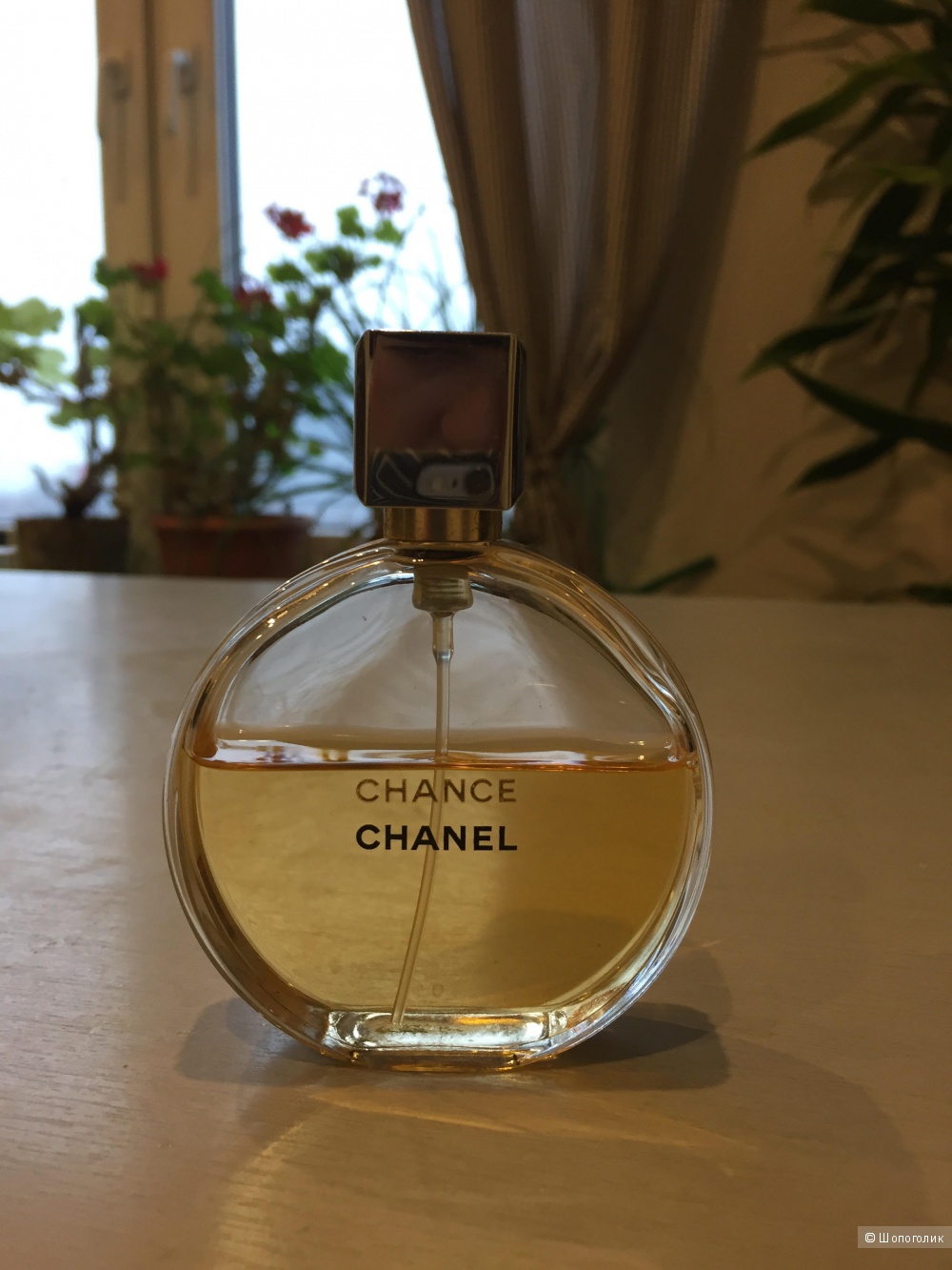 Парфюмированная вода Chanel Chance 50 мл больше половины флакона.
