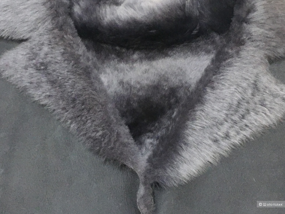 Натуральная дубленка LA ROSE, 48 (Российский размер) дизайнер:46 (IT). Серый