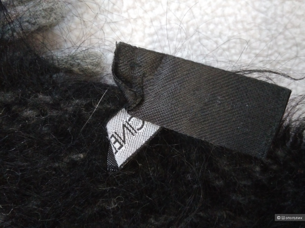 Черный мохеровый шарф COCCINELLE 24*120