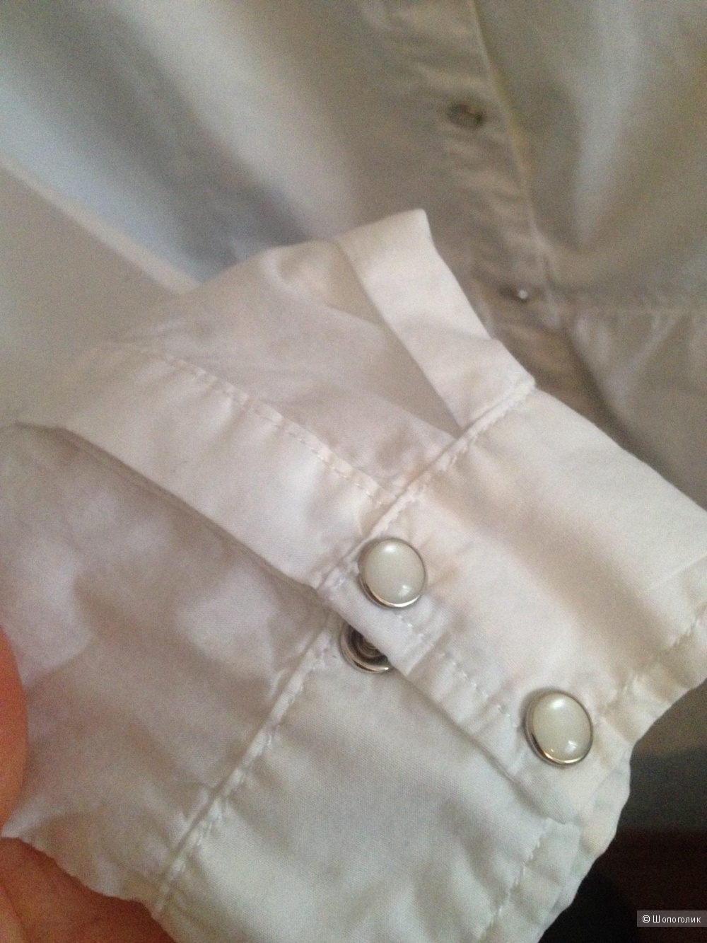 Белая рубашка с баской NafNaf размер 40eu, 44-46 ру